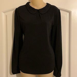 Ann Taylor Lace Peter Pan Collar Blouse
